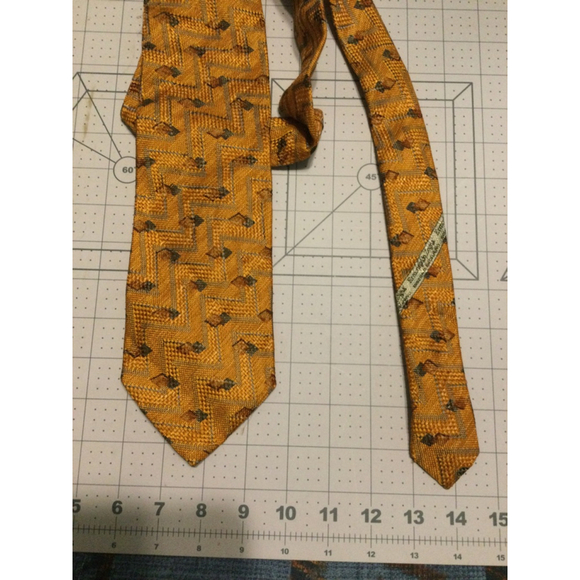 Men's Ermenegildo Zegna Necktie One Size Gold Brown - Picture 1 of 2